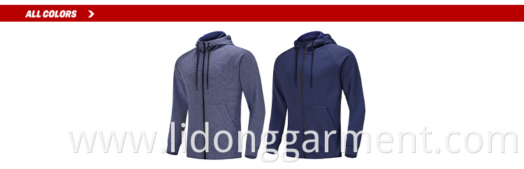 Outdoor Good Looking Design Fashionable/Last Design Adult Unisex Plain Hoodie Hooded Jacket Men's Zip Up Hoodie